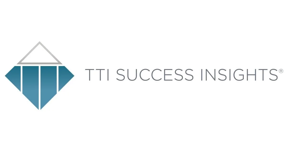 Logo for TTI Success Insights, featuring a geometric diamond shape and the brand name in gray text.