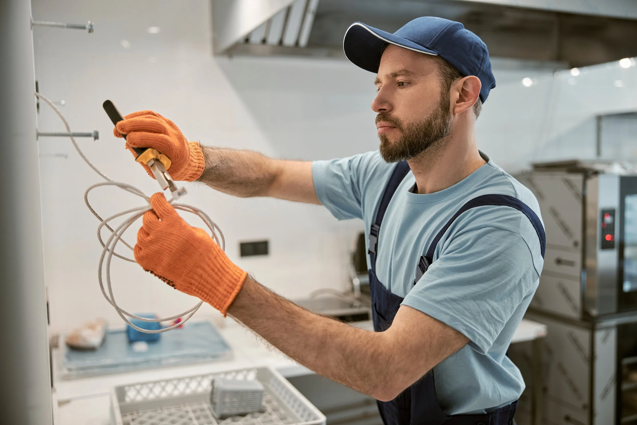 Electrician at work