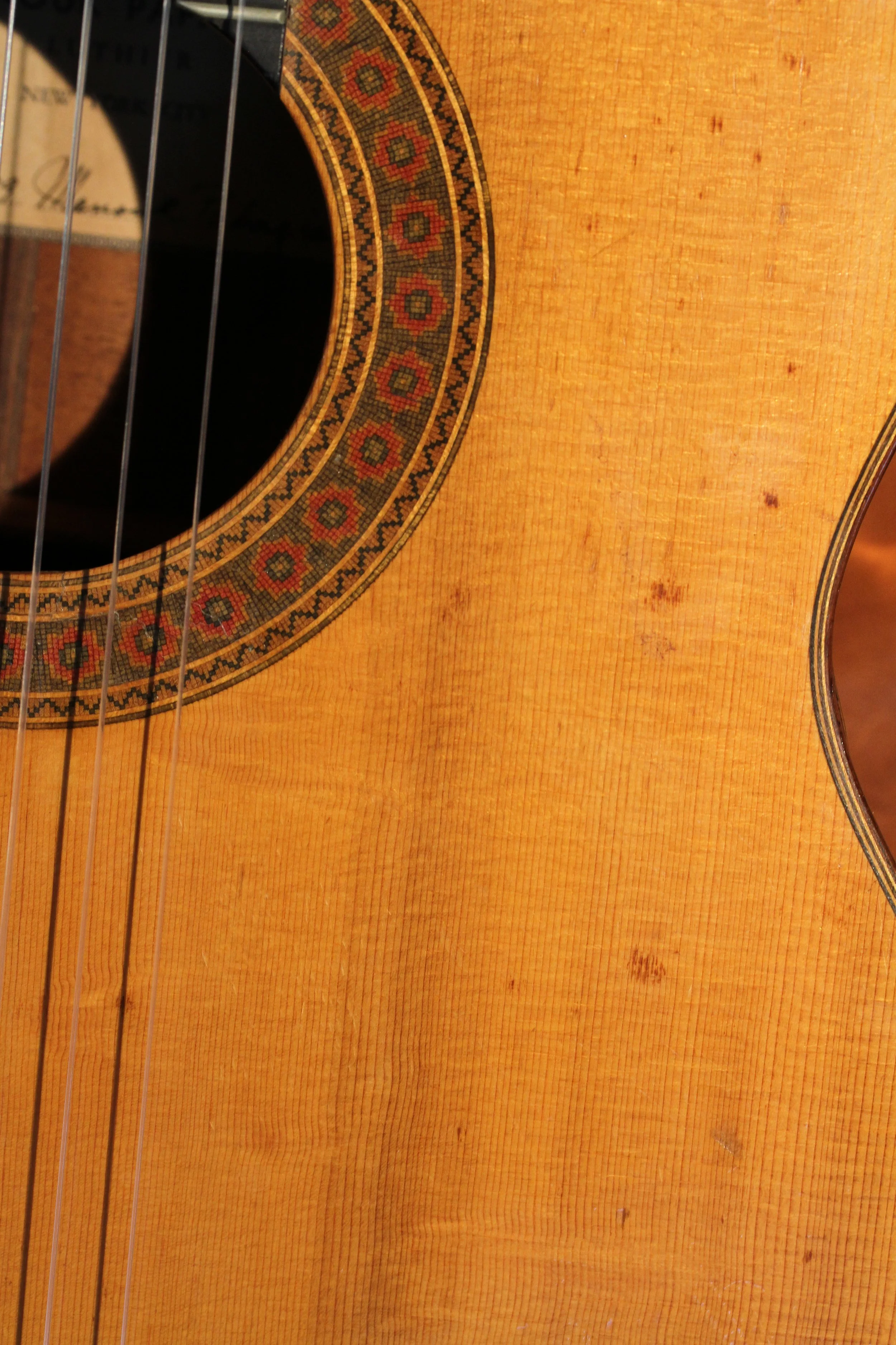 sound-hole ring marketry of Manouk Papazzian guitar