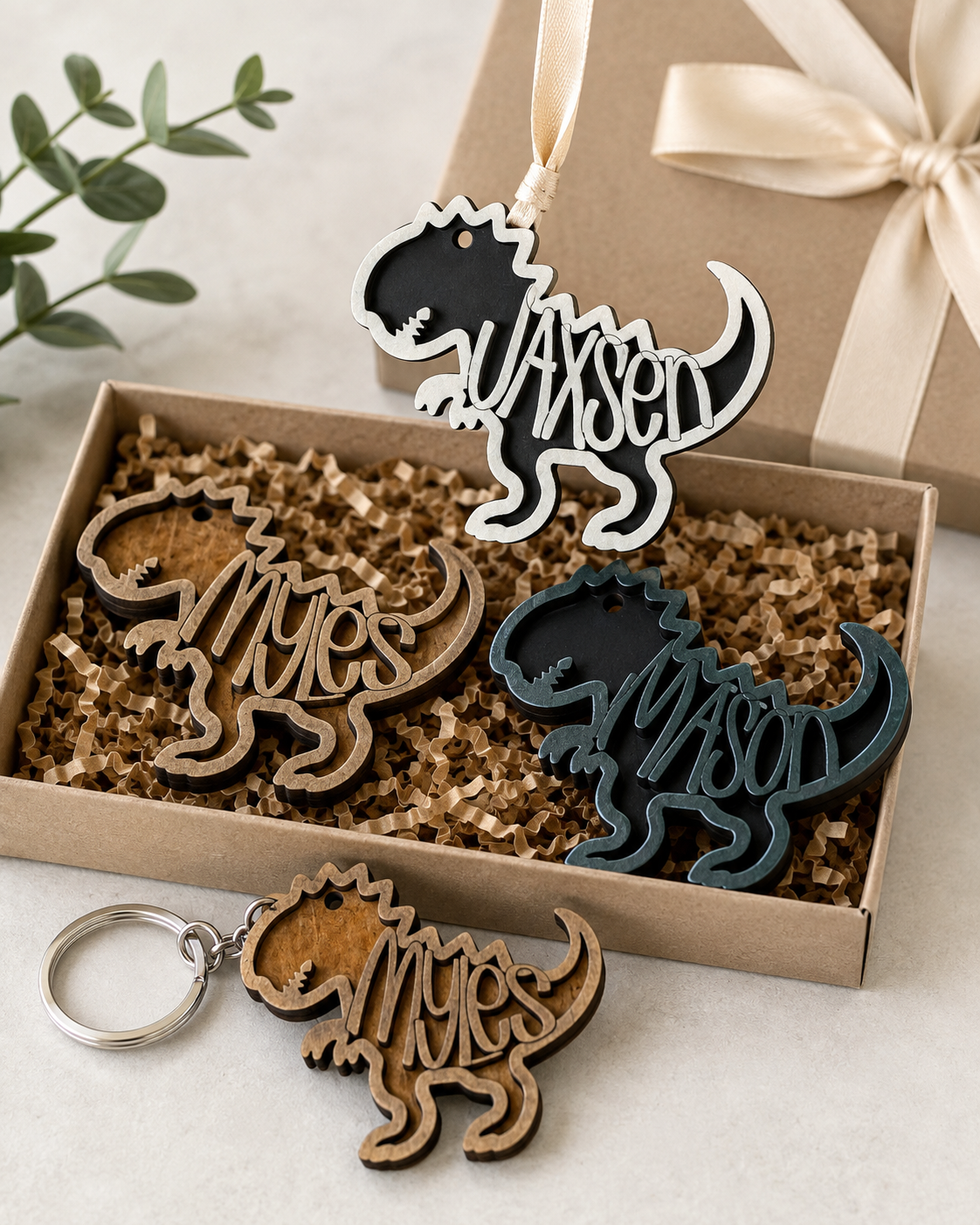 Personalized T-Rex Key chains