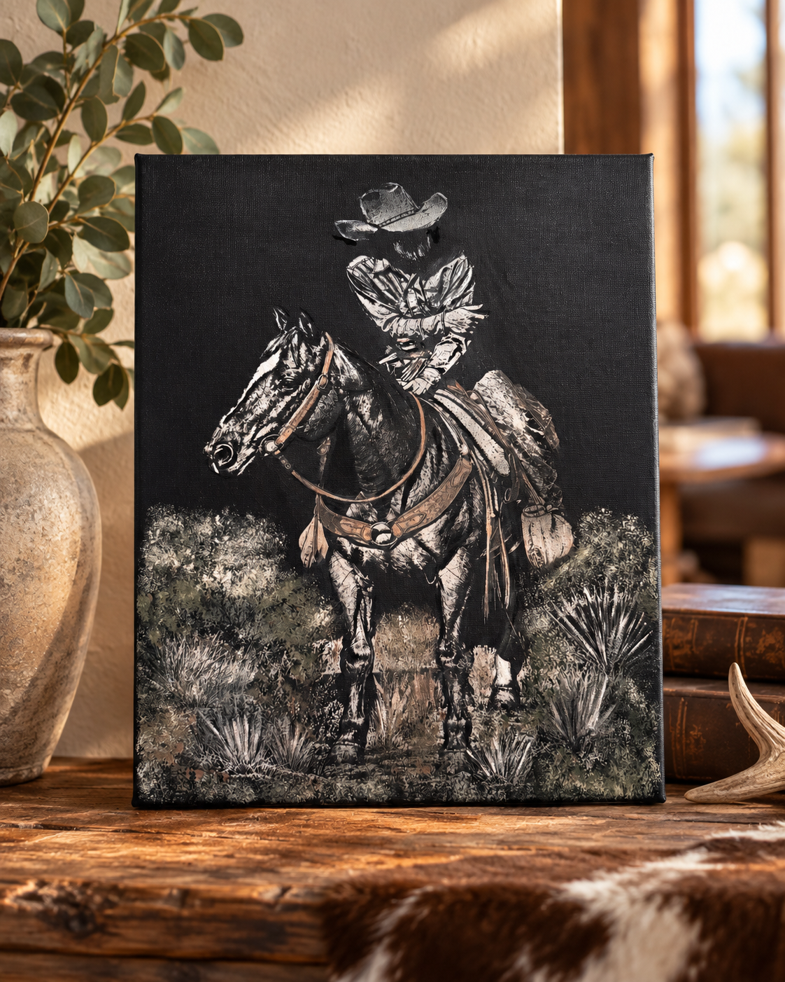 Custom Photo Engraved Canvas | 8×10 Hand-Finished Artwork