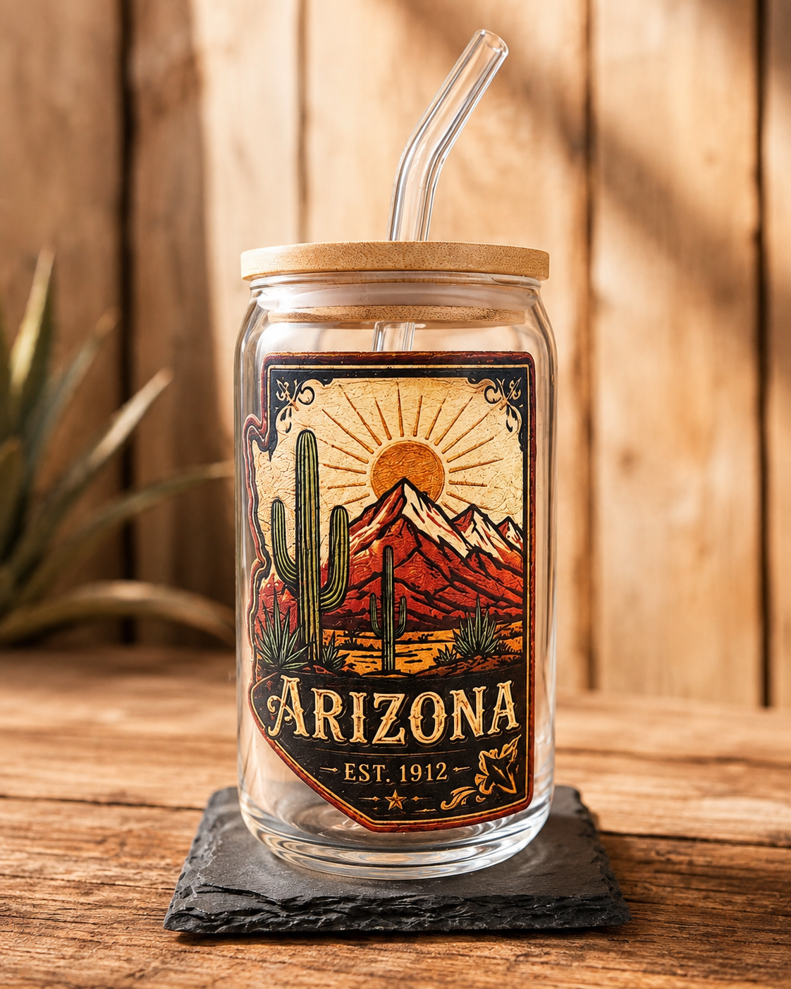 Arizona Desert Western Glass Tumbler