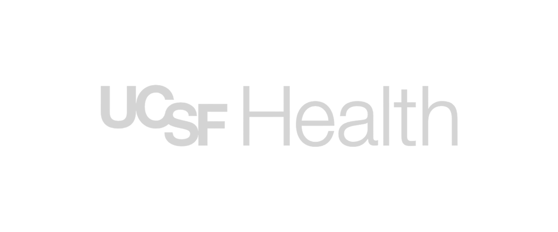 UCSF Health logo with a black background and gray text.