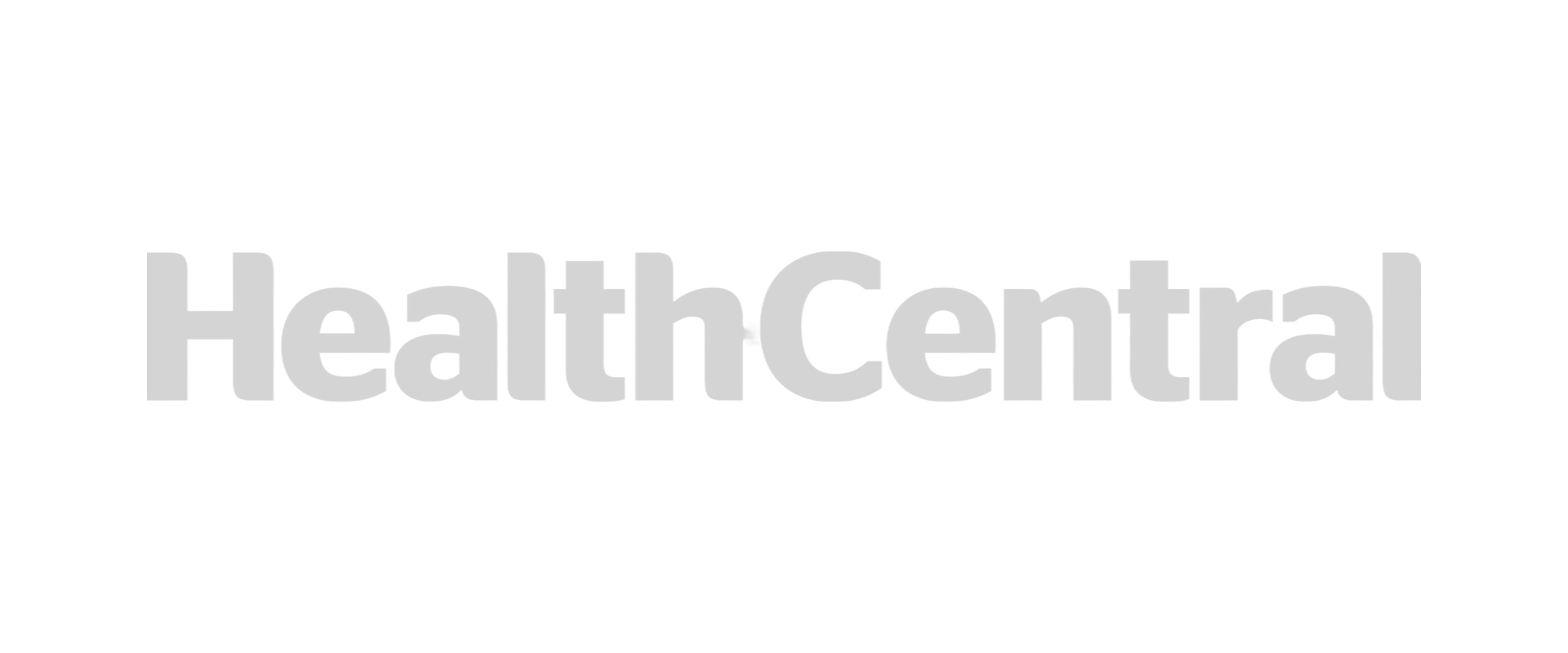 HealthCentral logo in gray text on a black background.