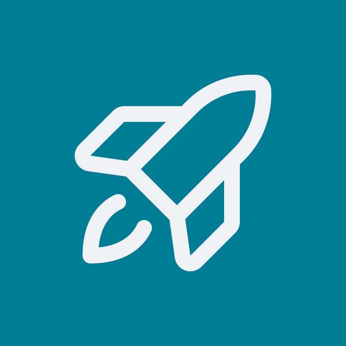 Illustration of a paper airplane with a trail, on a teal background.