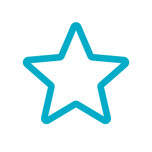 Outline of a blue five-pointed star