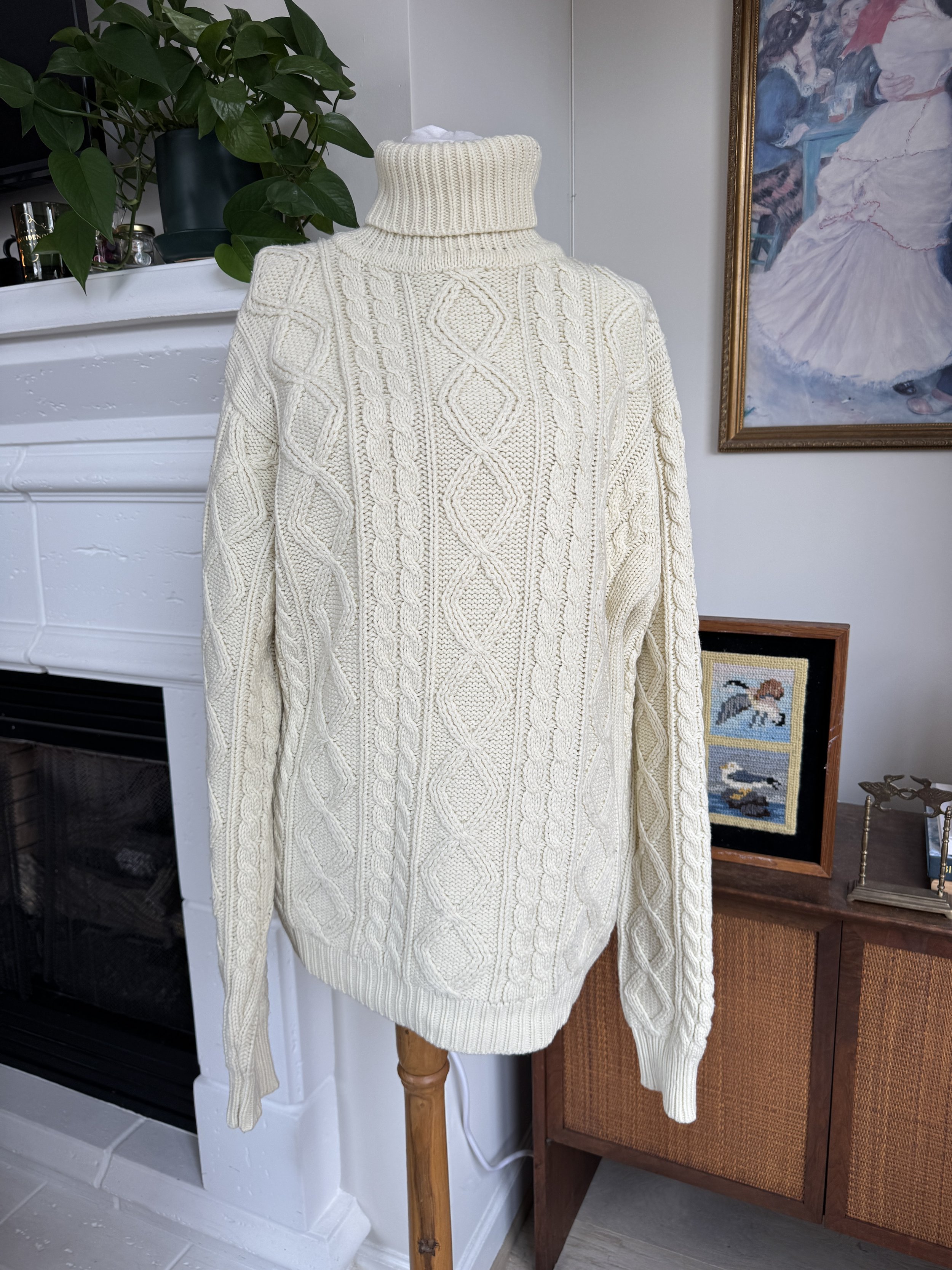 Vintage Chunky Turtleneck Knit Sweater