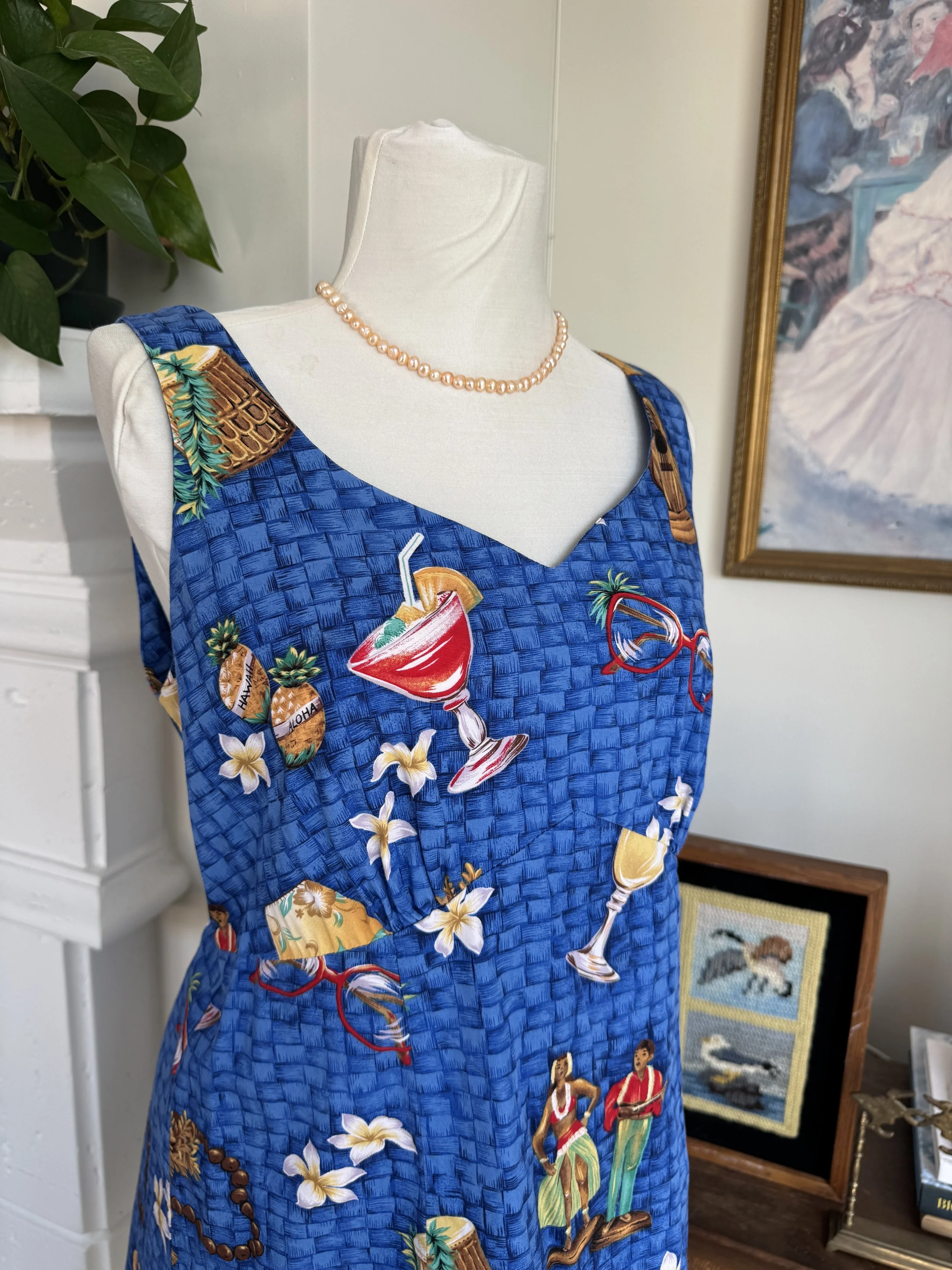 Tropical Vintage Midi Dress