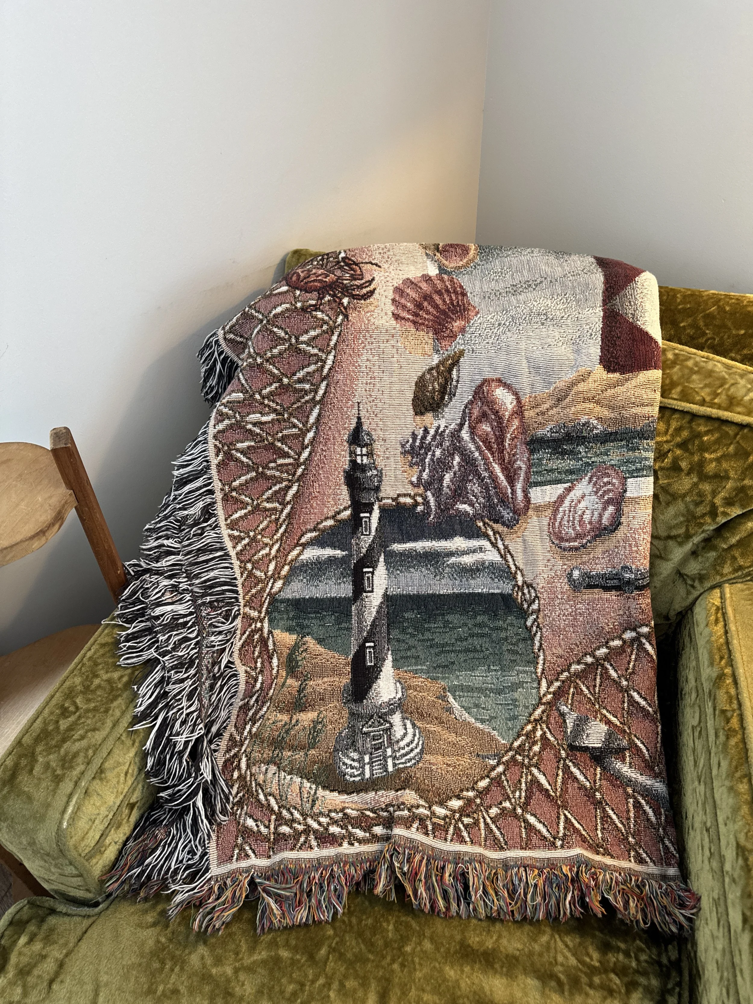 Lighthouse Tapestry Throw Blanket