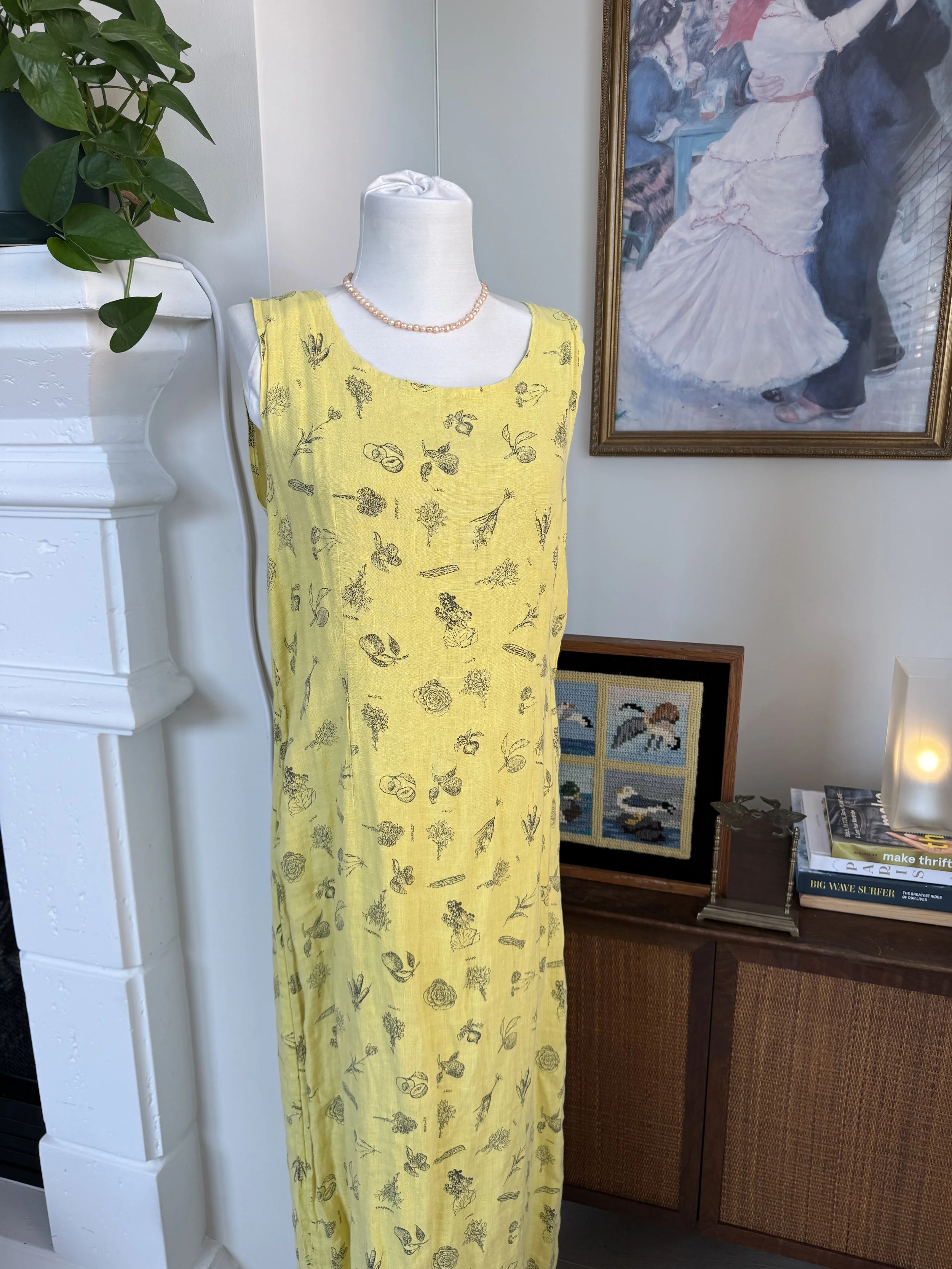 Vintage Linen Veggie Dress