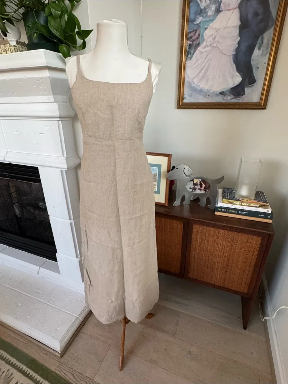 GAP Beige Linen Maxi Dress