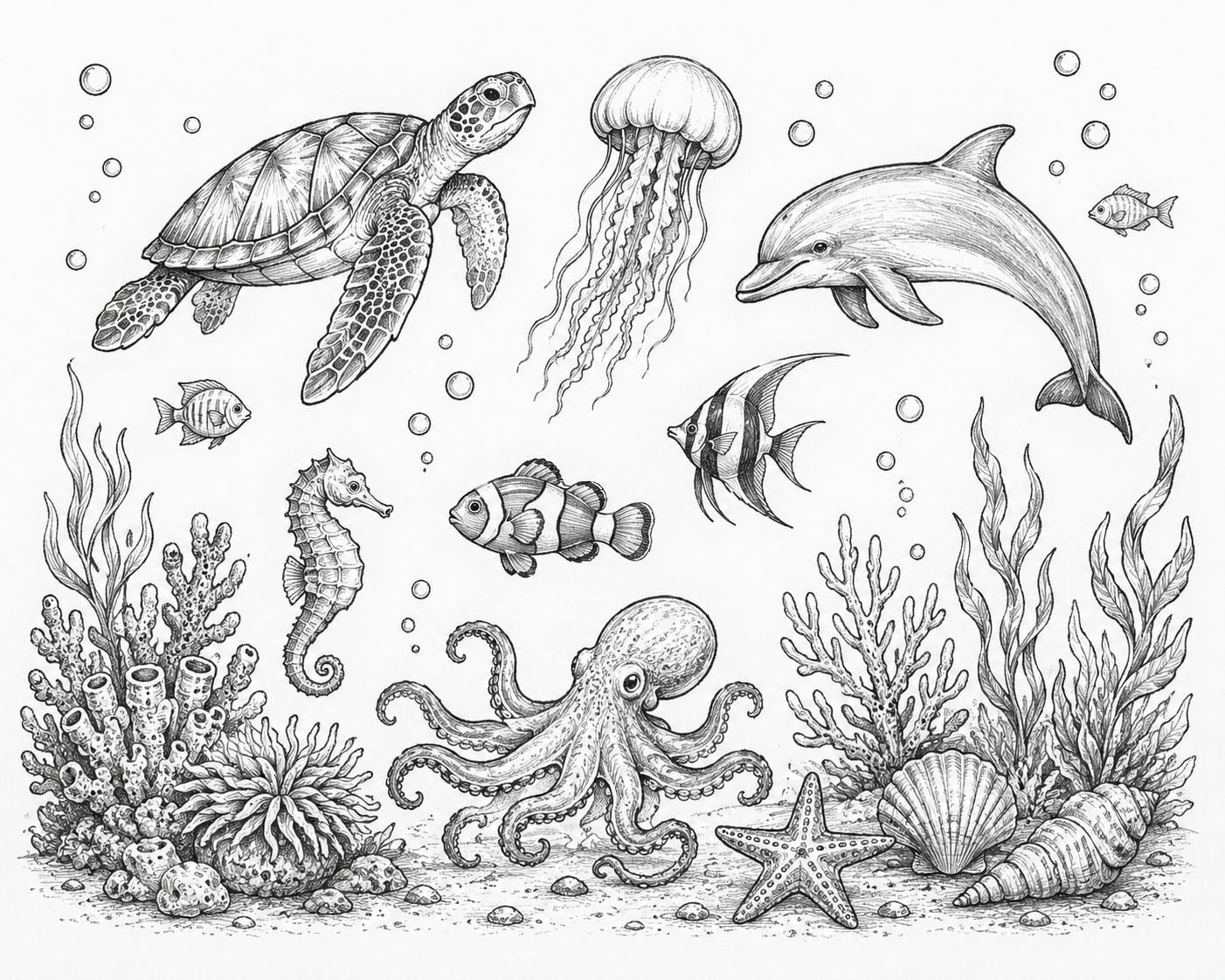Sea Life Drawings: 50+ Creative Ideas, Easy Sketches, and Step-by-Step Inspiration for Every Skill Level