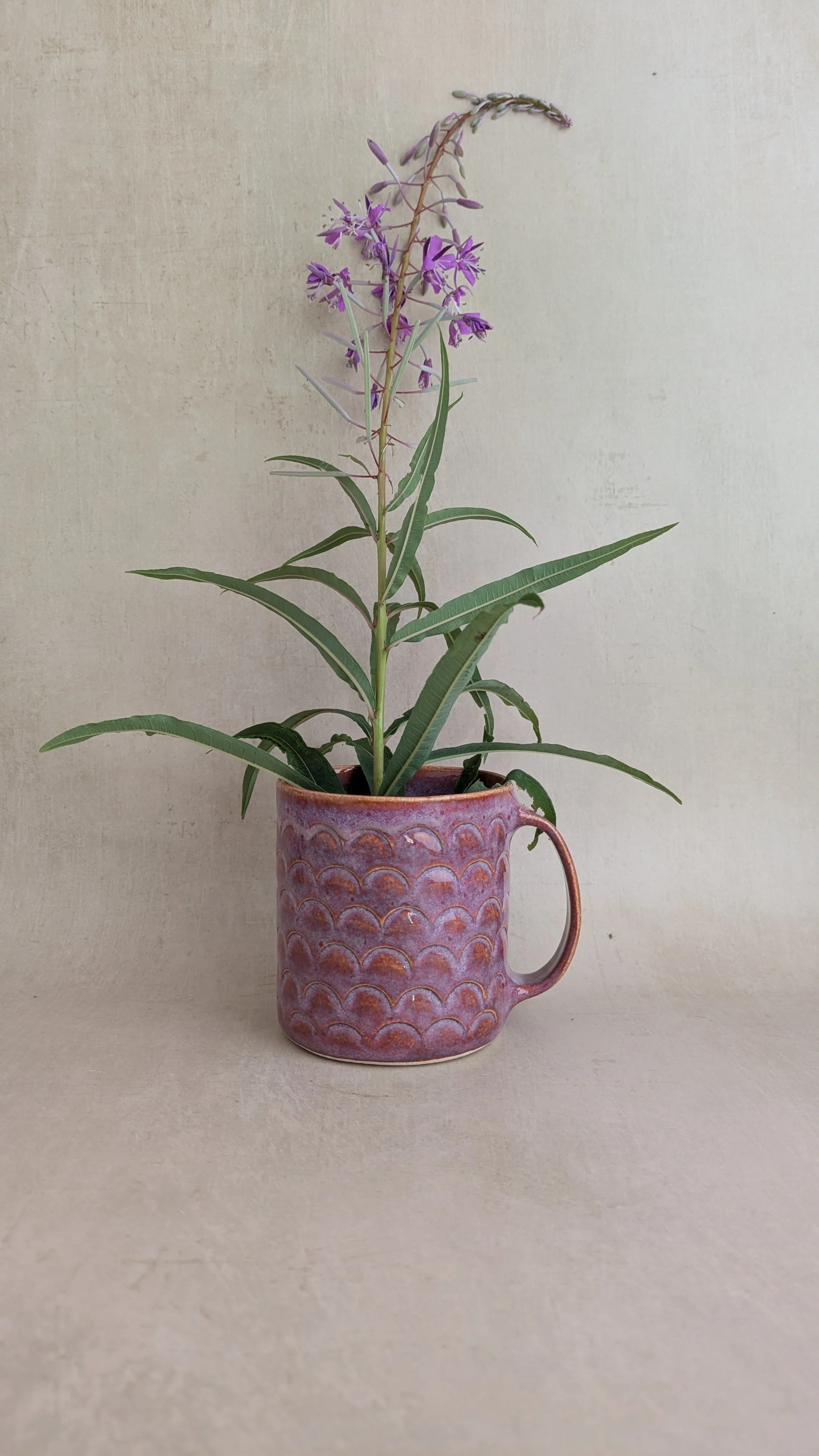 Textured Large Arch Mug in Fireweed