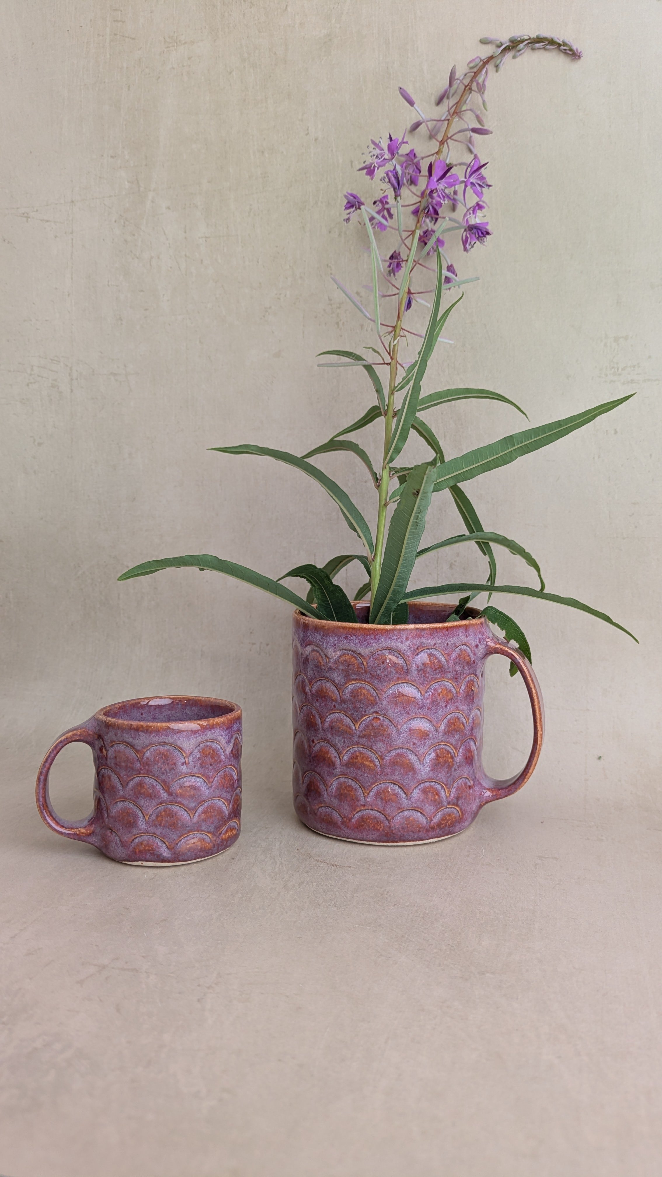 Textured Little Mug in Fireweed