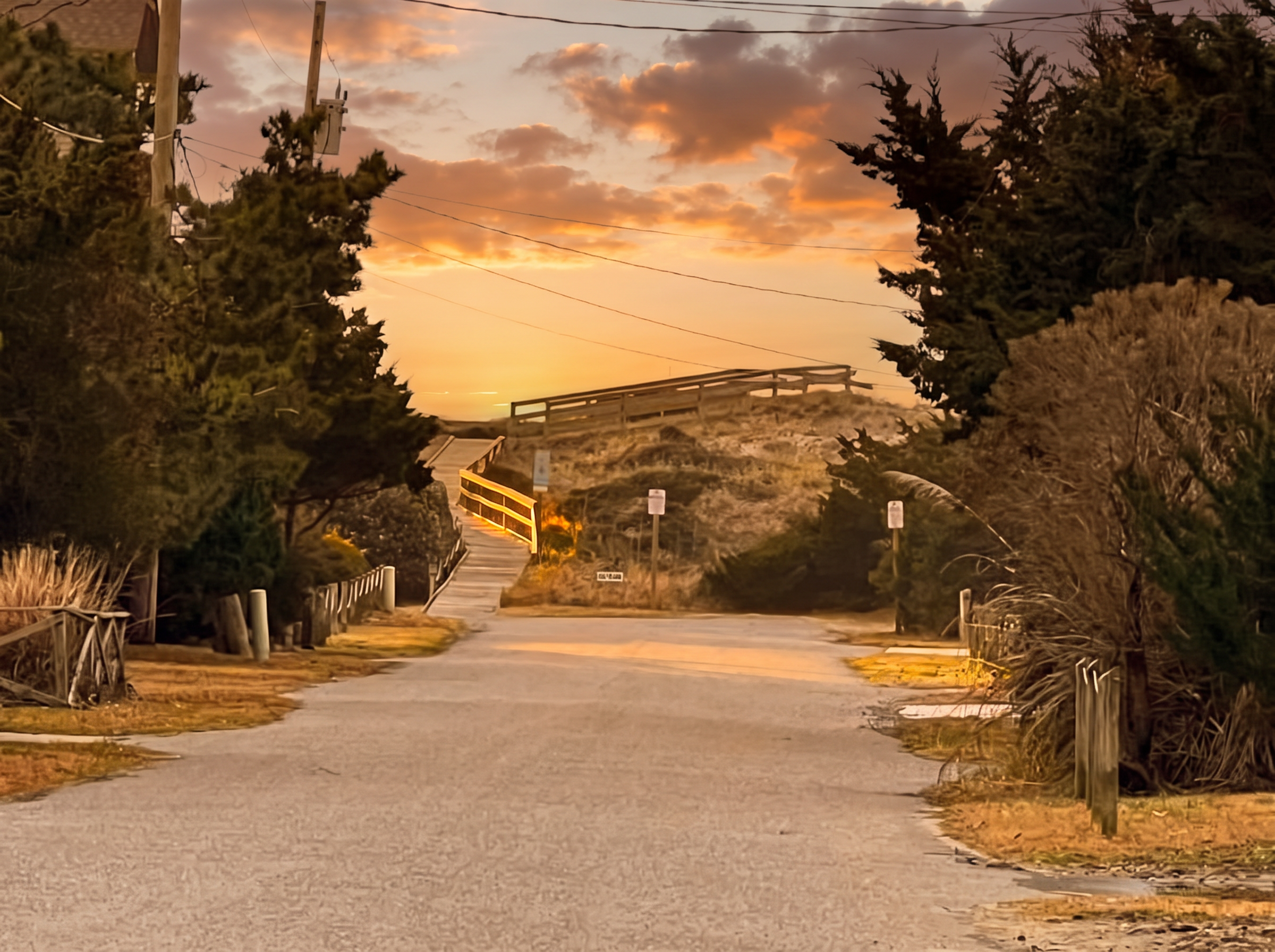 View from the house to the beach access