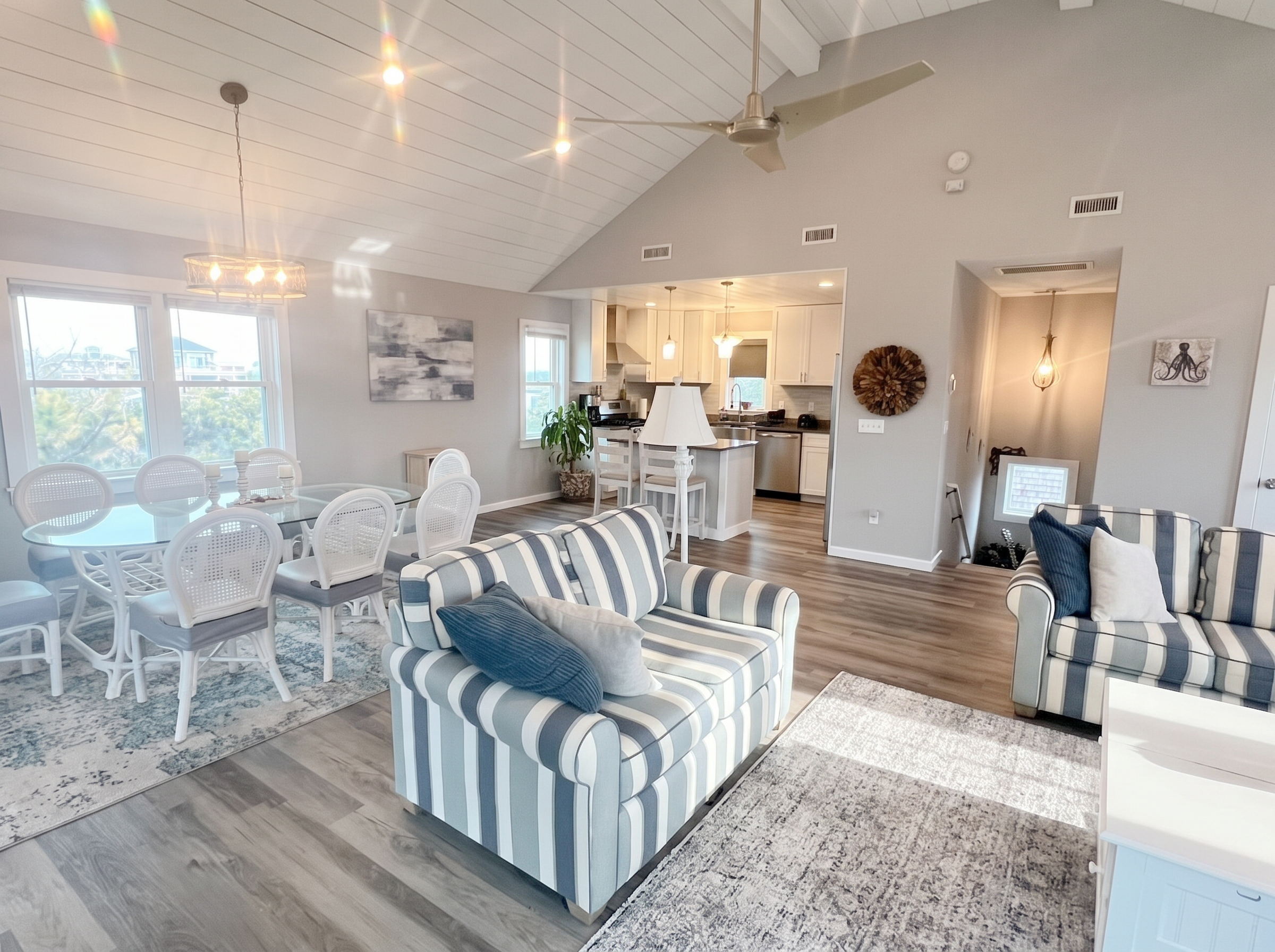 The living room floor! Open concept so no one feels left out while cooking!