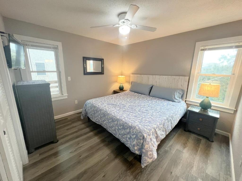 Primary Bedroom with king bed and private full bath
