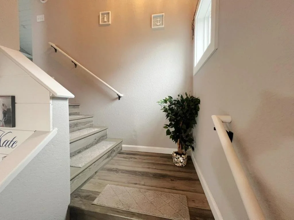 Stairs leading to top floor