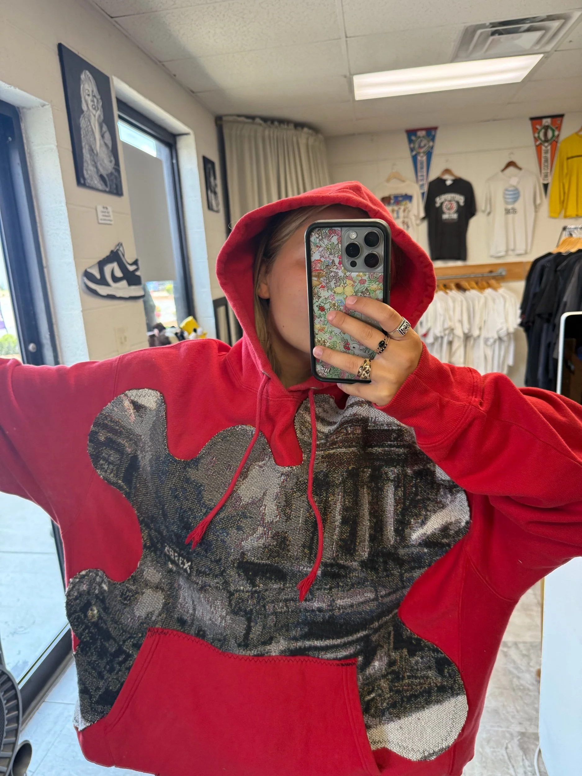 Tapestry splat print hoodie