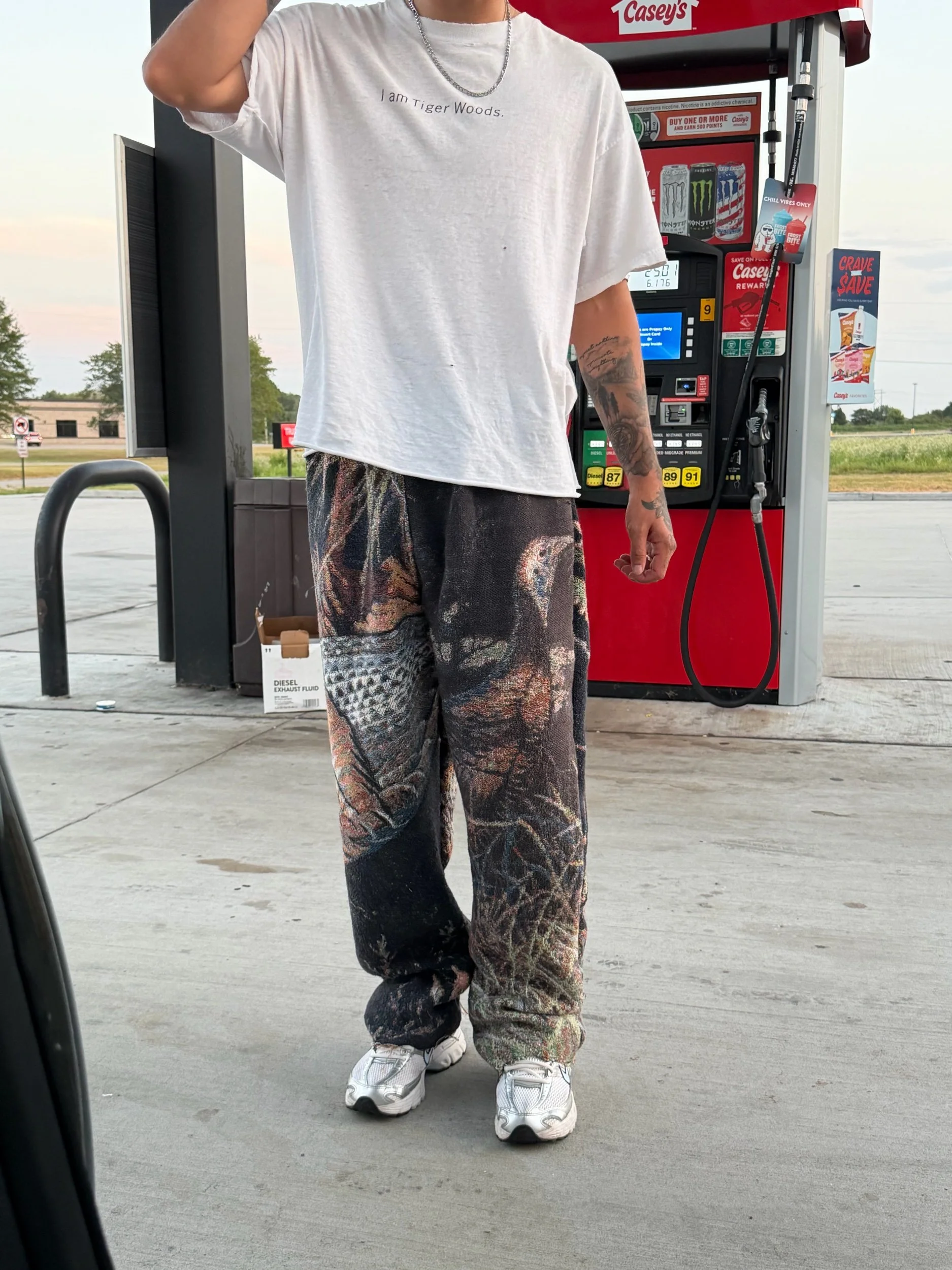 Forest scene tapestry pants
