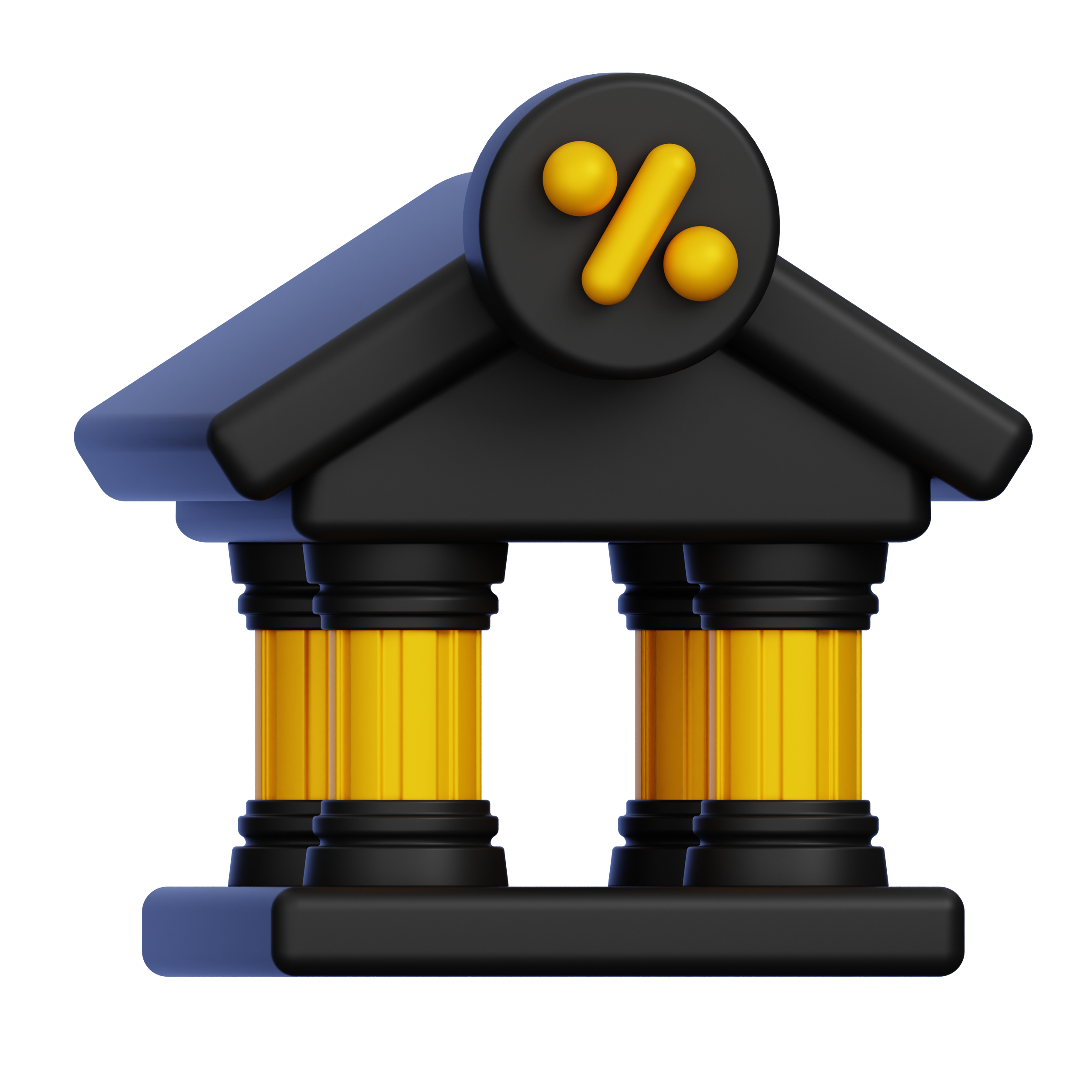 Close-up of a black and blue mechanical object with yellow symbols including a percentage sign, a dot, and a capsule shape.