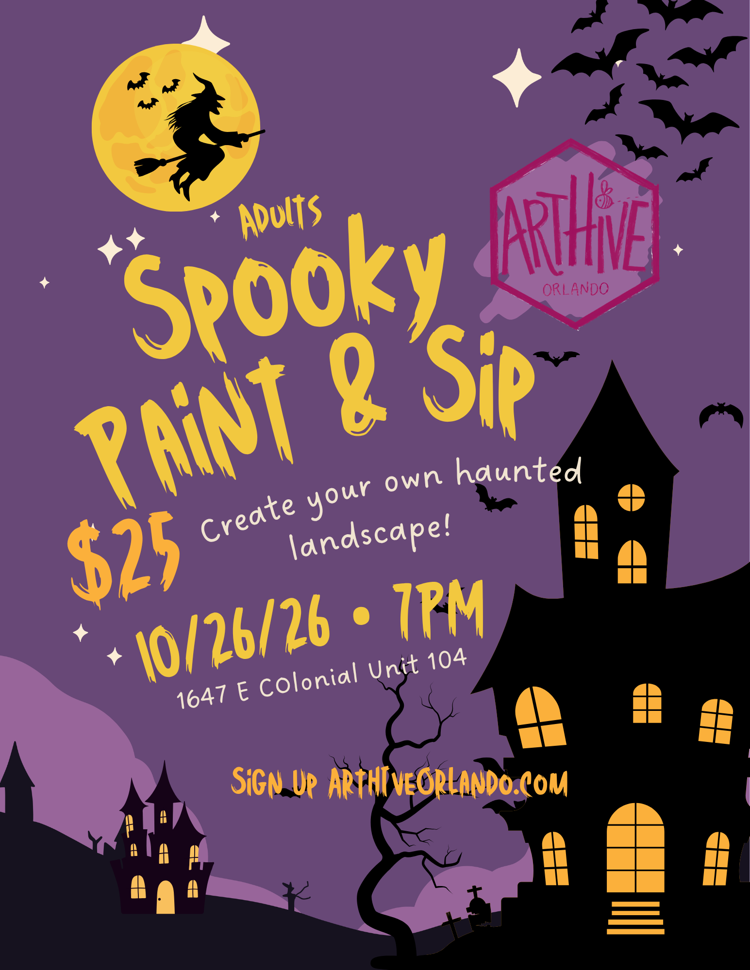 10/26 Adult Spooky Paint & Sip