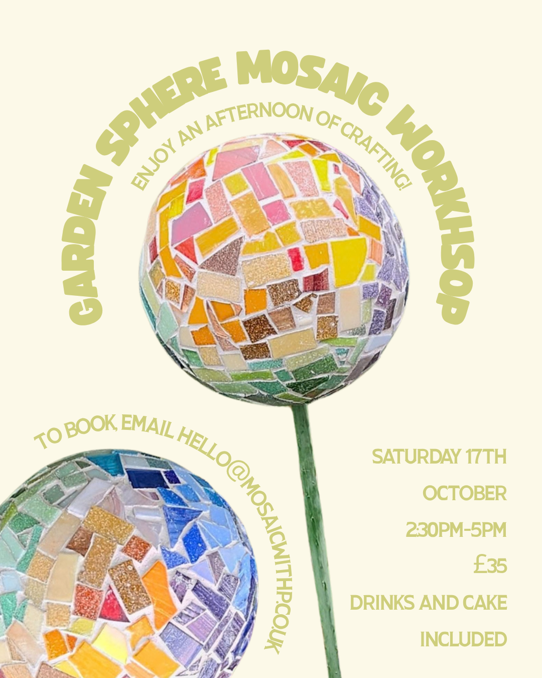 Garden Sphere Mosaic Workshop