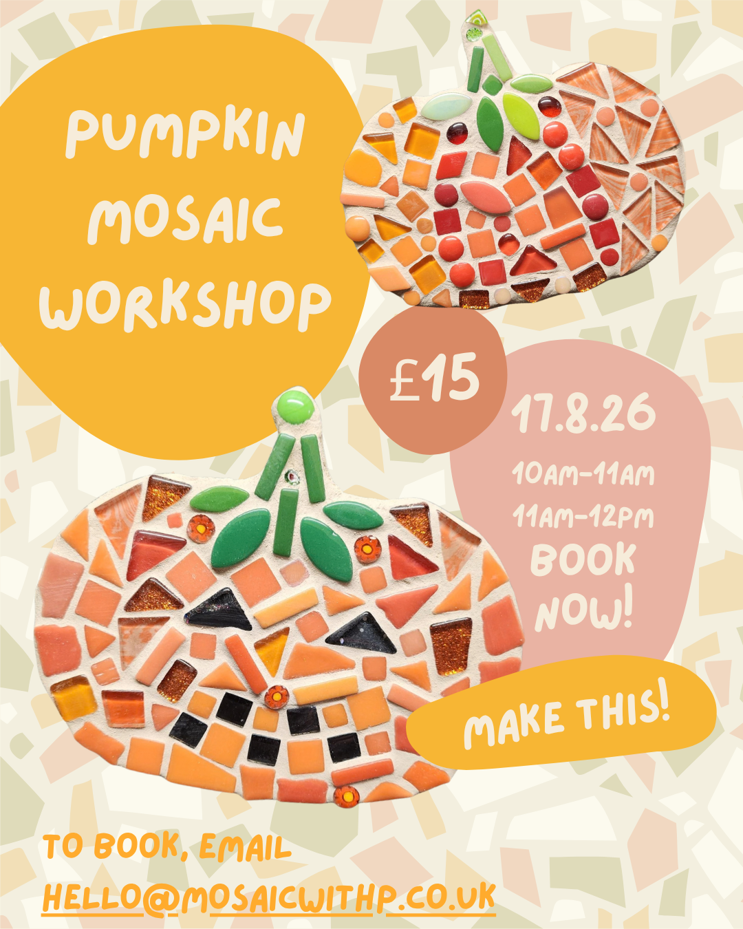 Pumpkin Mosaic Workshop