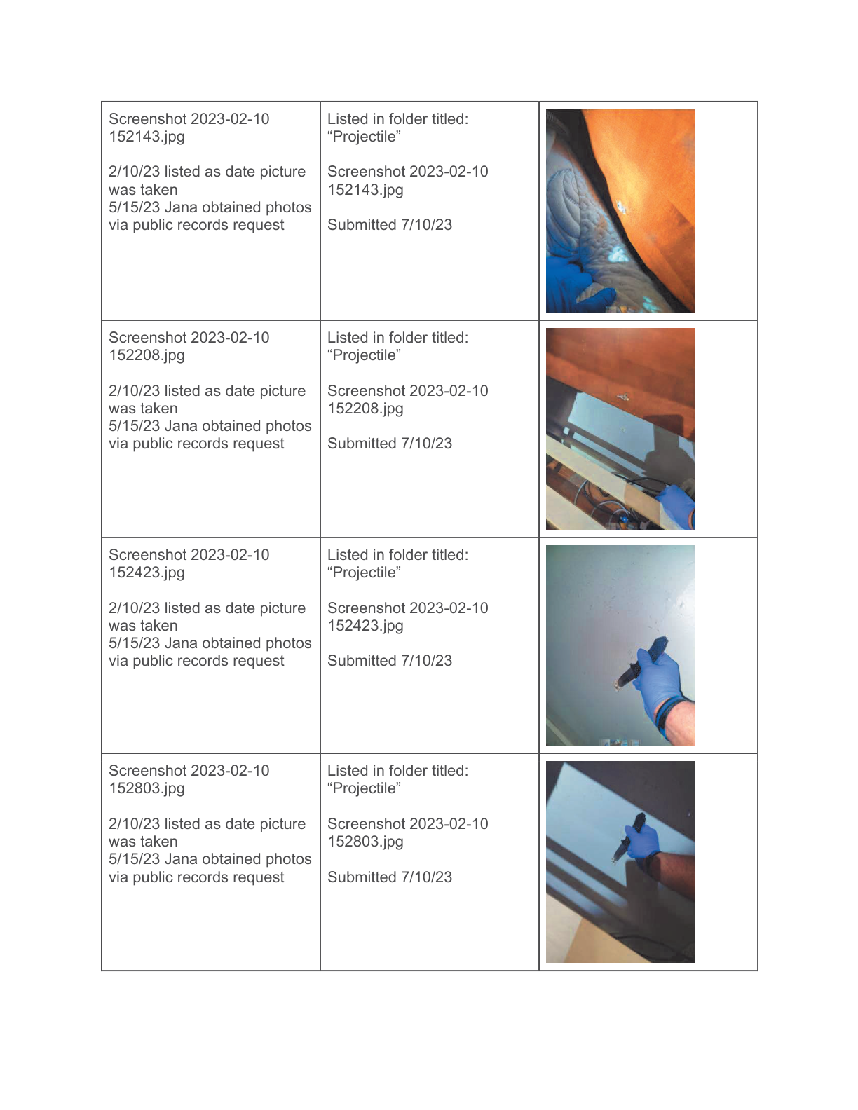 Comparison of Records- Crystal's Case