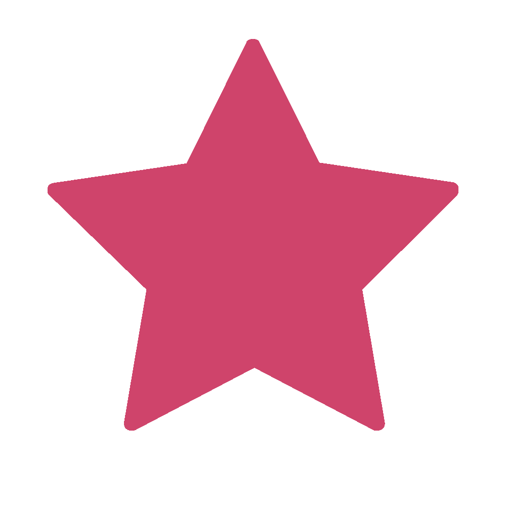 Pink star on a black background.