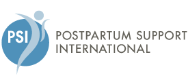 PSI Postpartum Support International logo with blue and white design