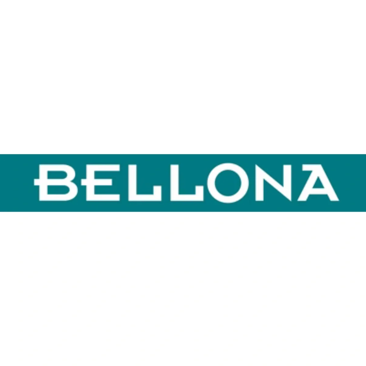 Logo with the word 'BELLONA' in white letters on a teal background.