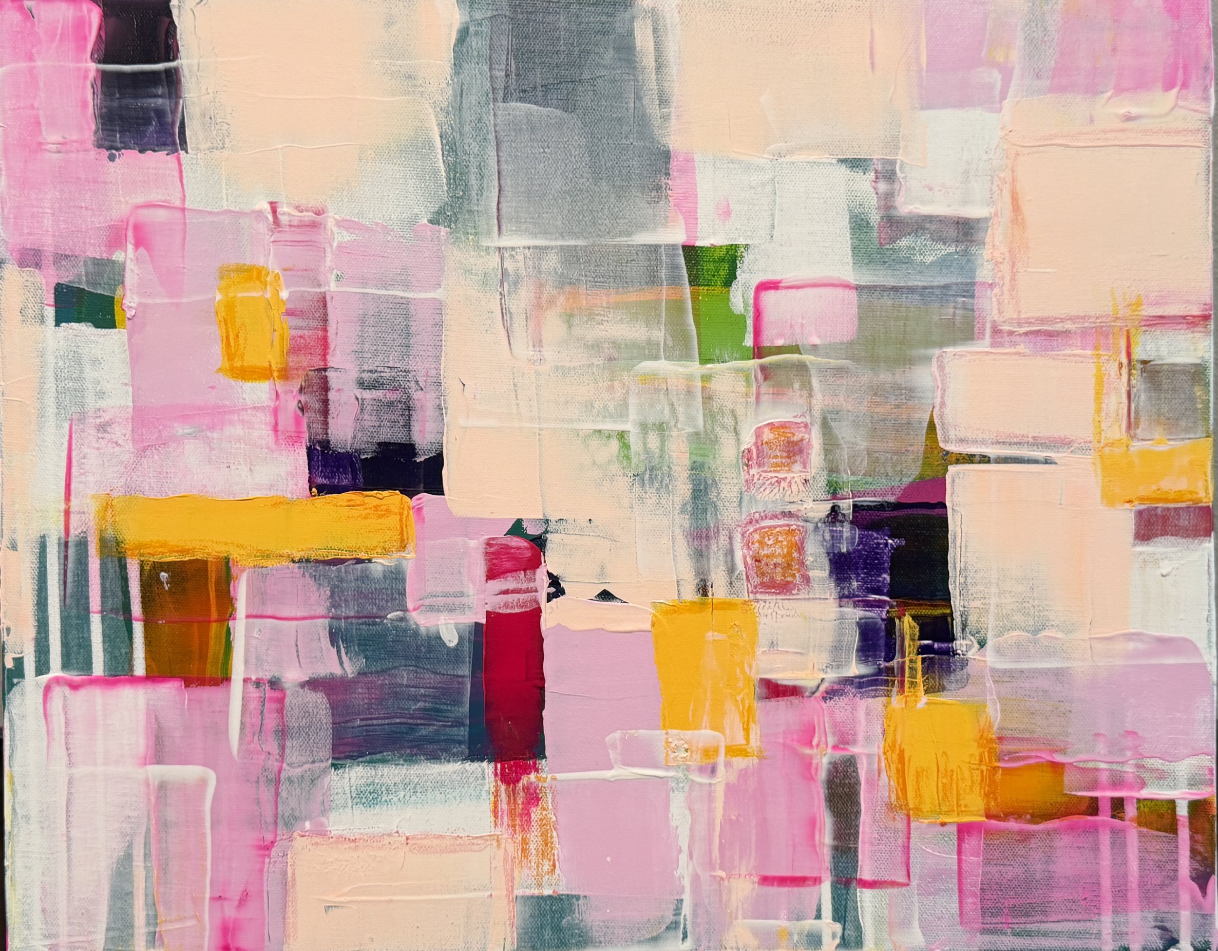 Vanilla Peach Melba 20”x 16” Acrylic