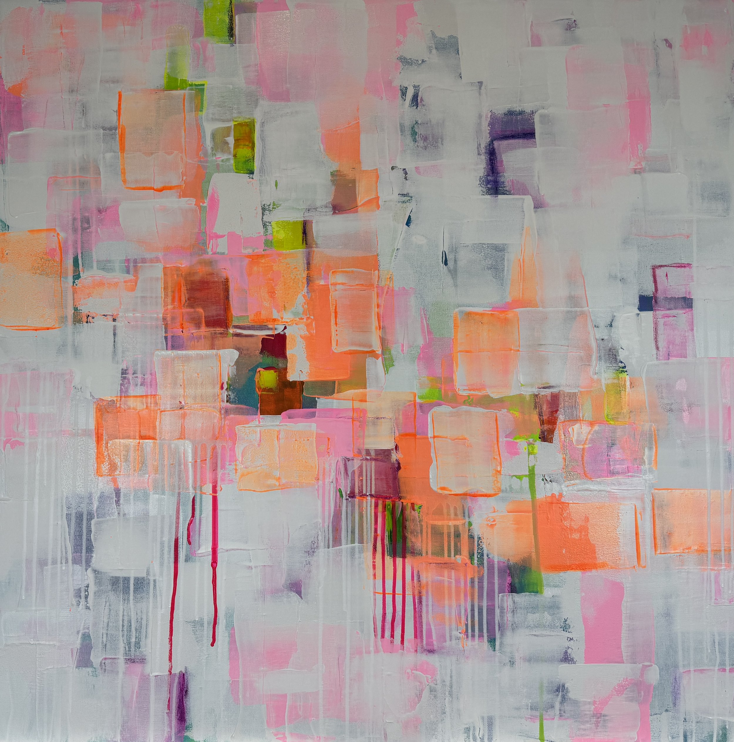 Pushpops in the Cooler 36”x 36” Acrylic