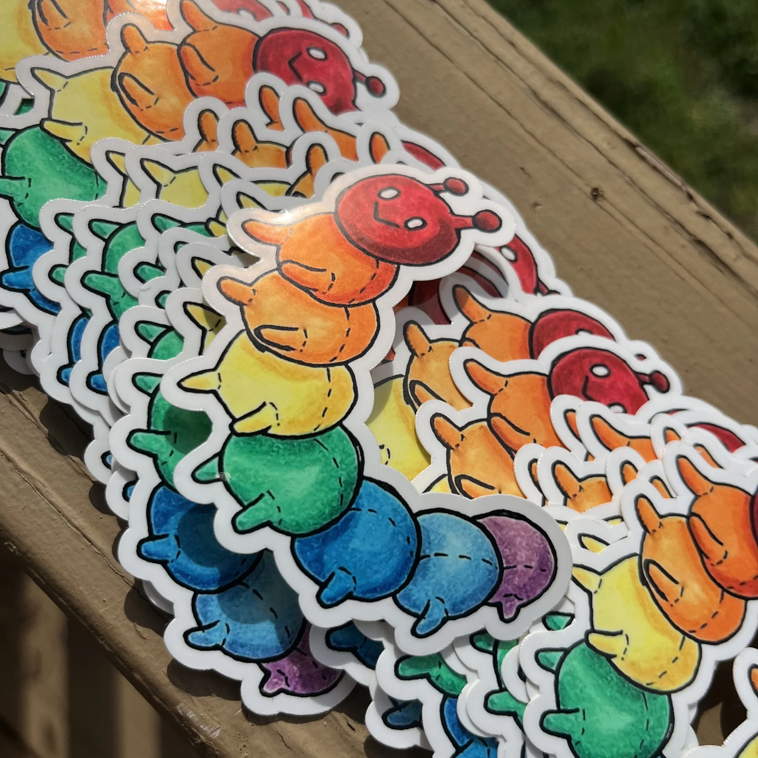 Rainbow Caterpillar Sticker
