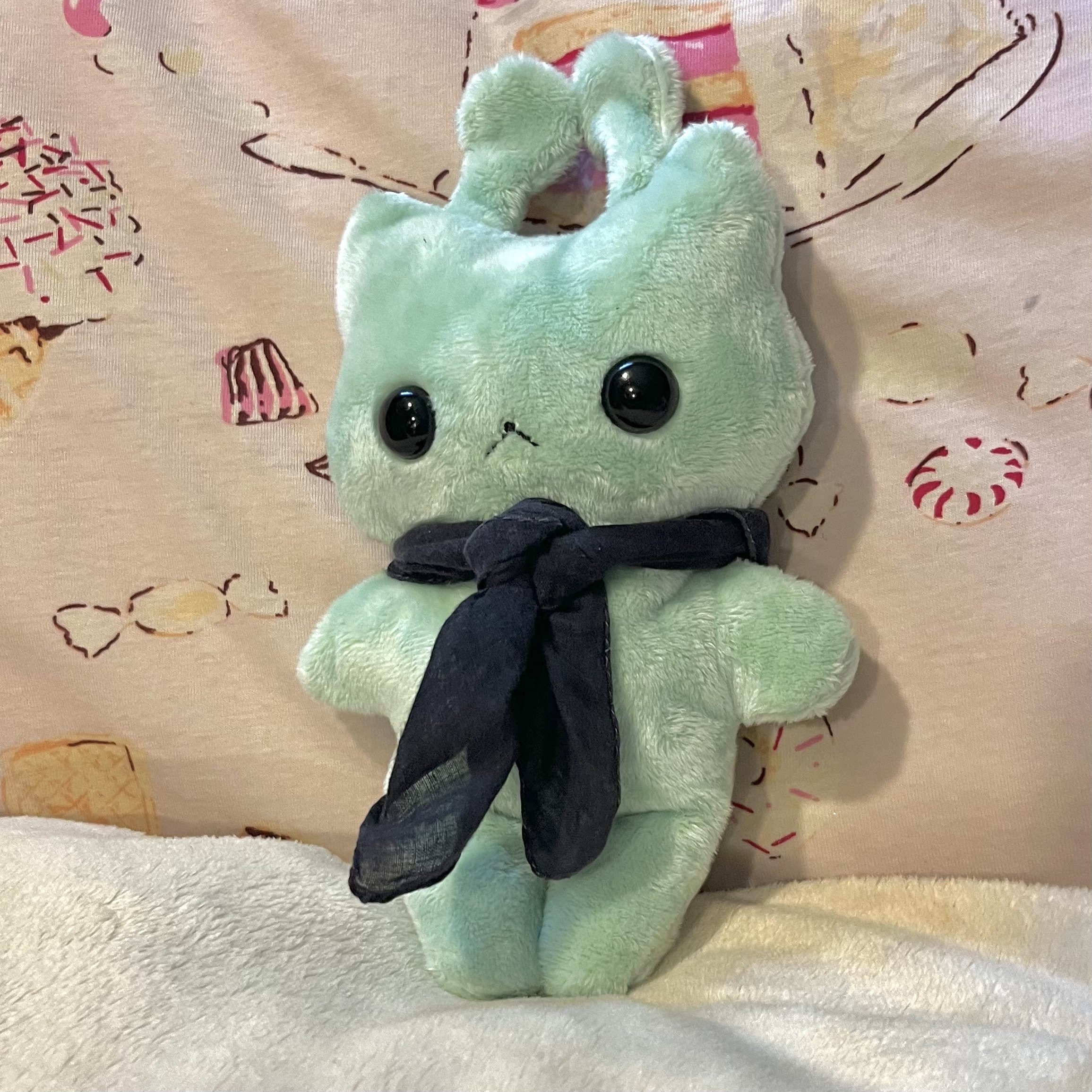 Navy and White Plushie Kerchief