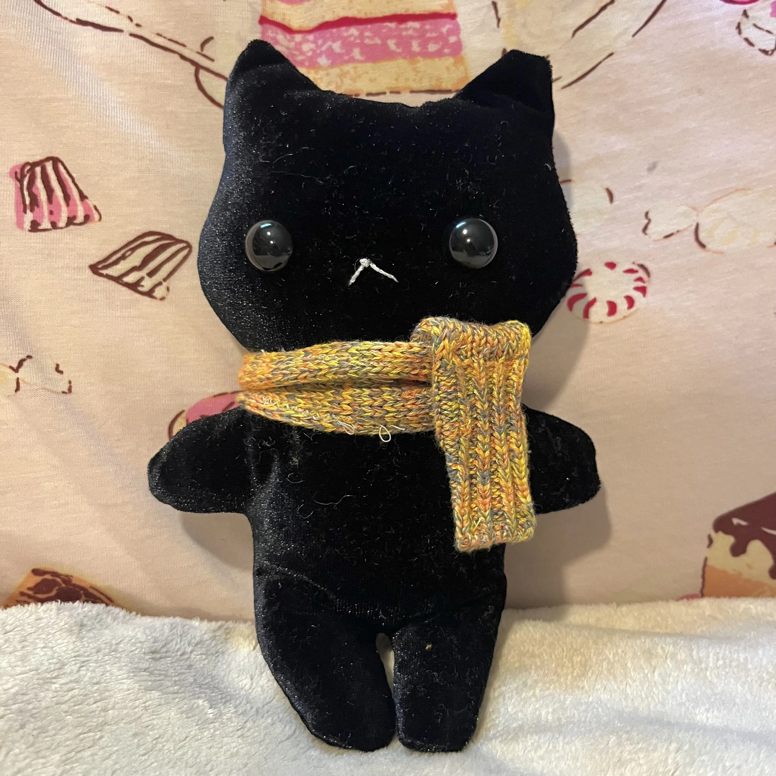 Yellow Multicolor Plushie Scarf