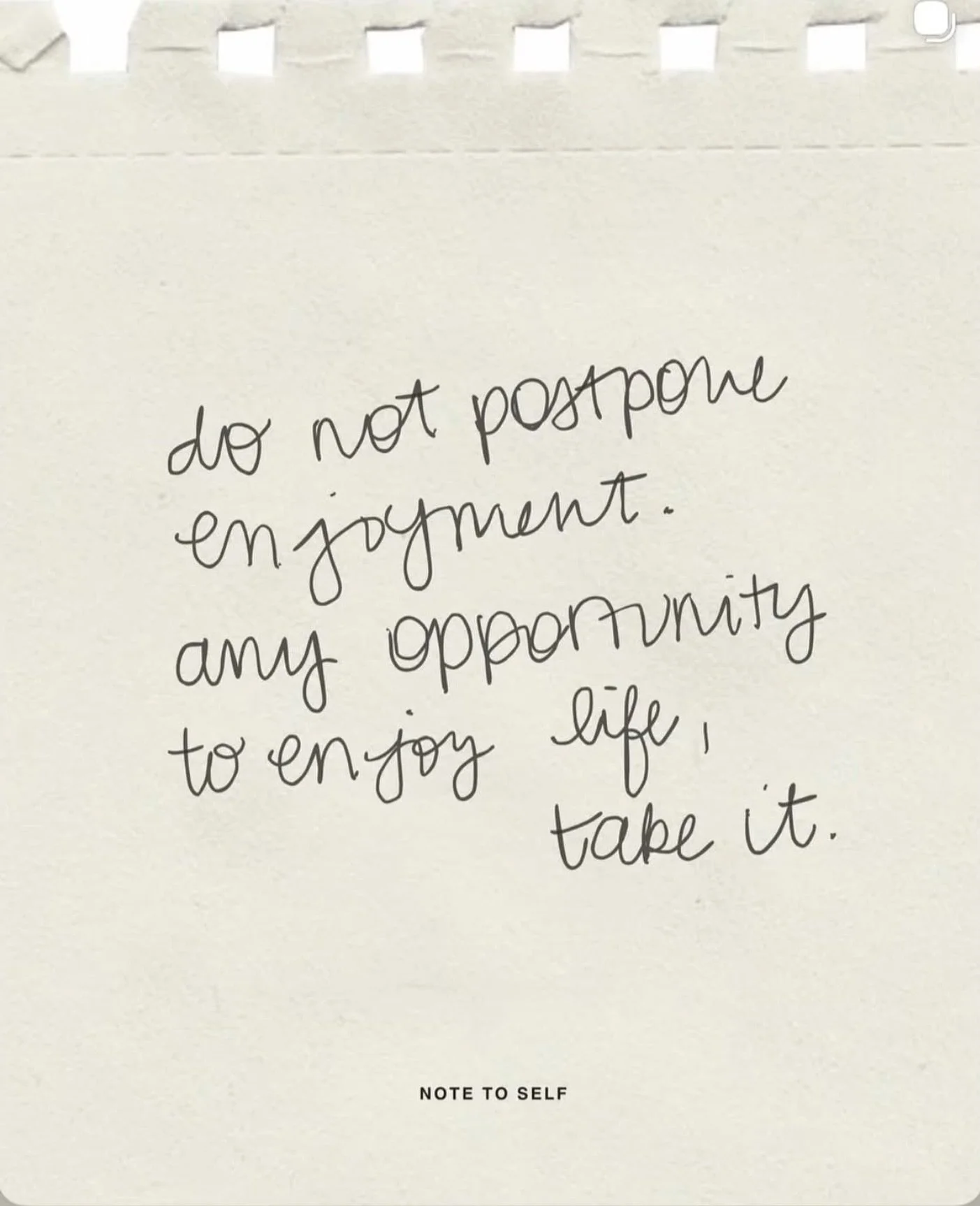 Do not postpone enjoyment. Any opportunity to enjoy life, take it. 

.
.
.
#quotes #selfcare #creativejoy