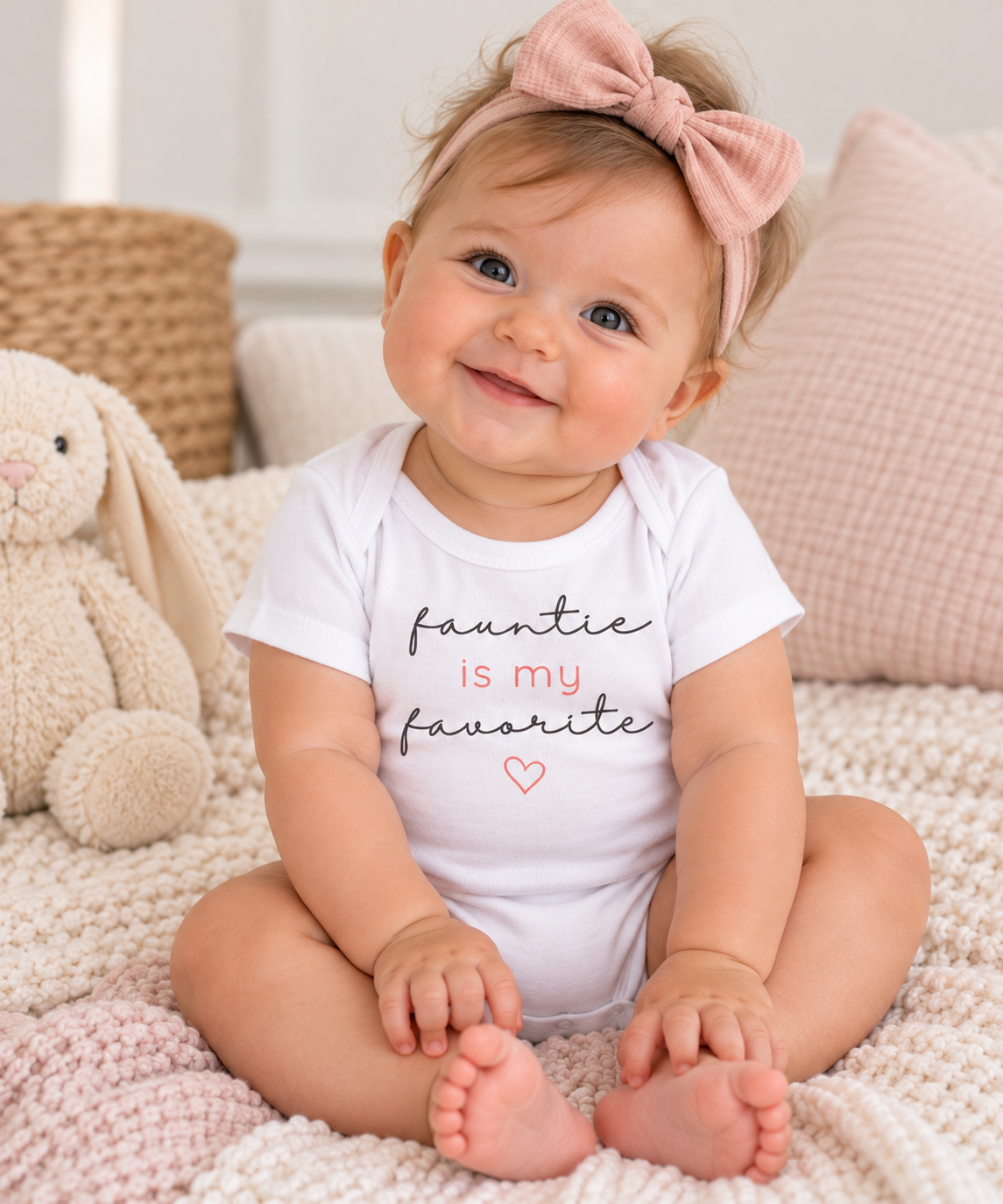 Fauntie is my Favorite Onesie - Pink