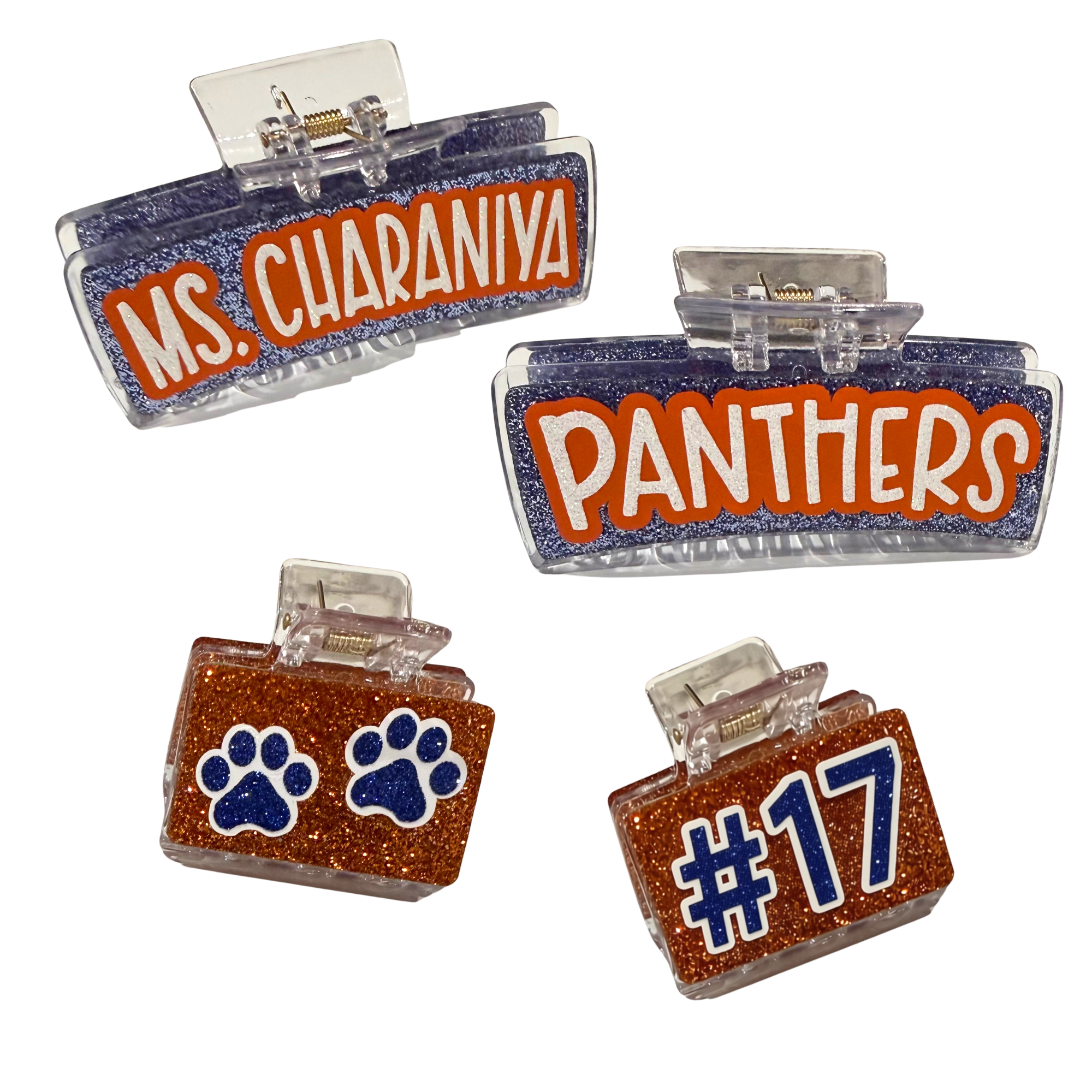 Custom Glitter Claw Clips