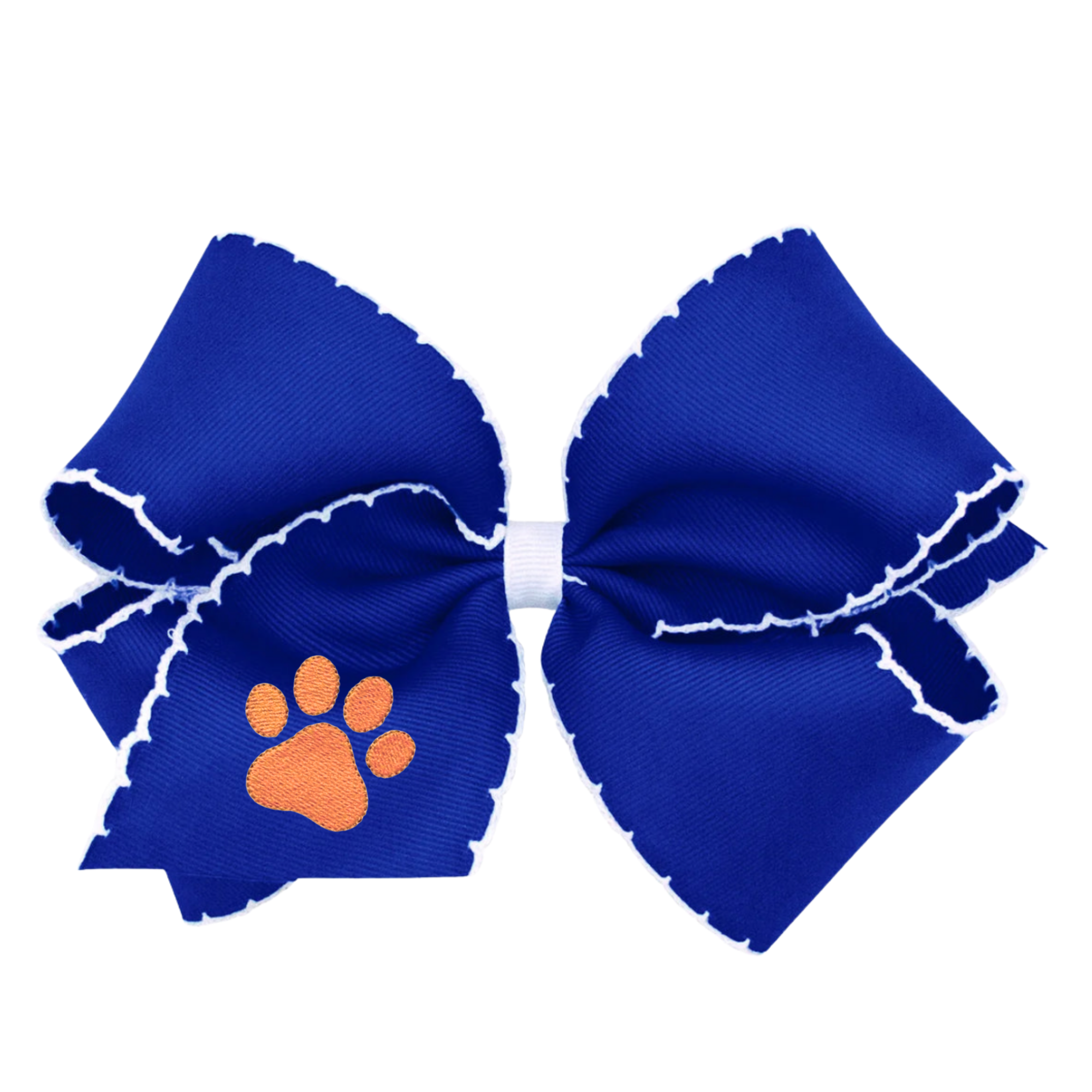 Blue Paw Print Bow