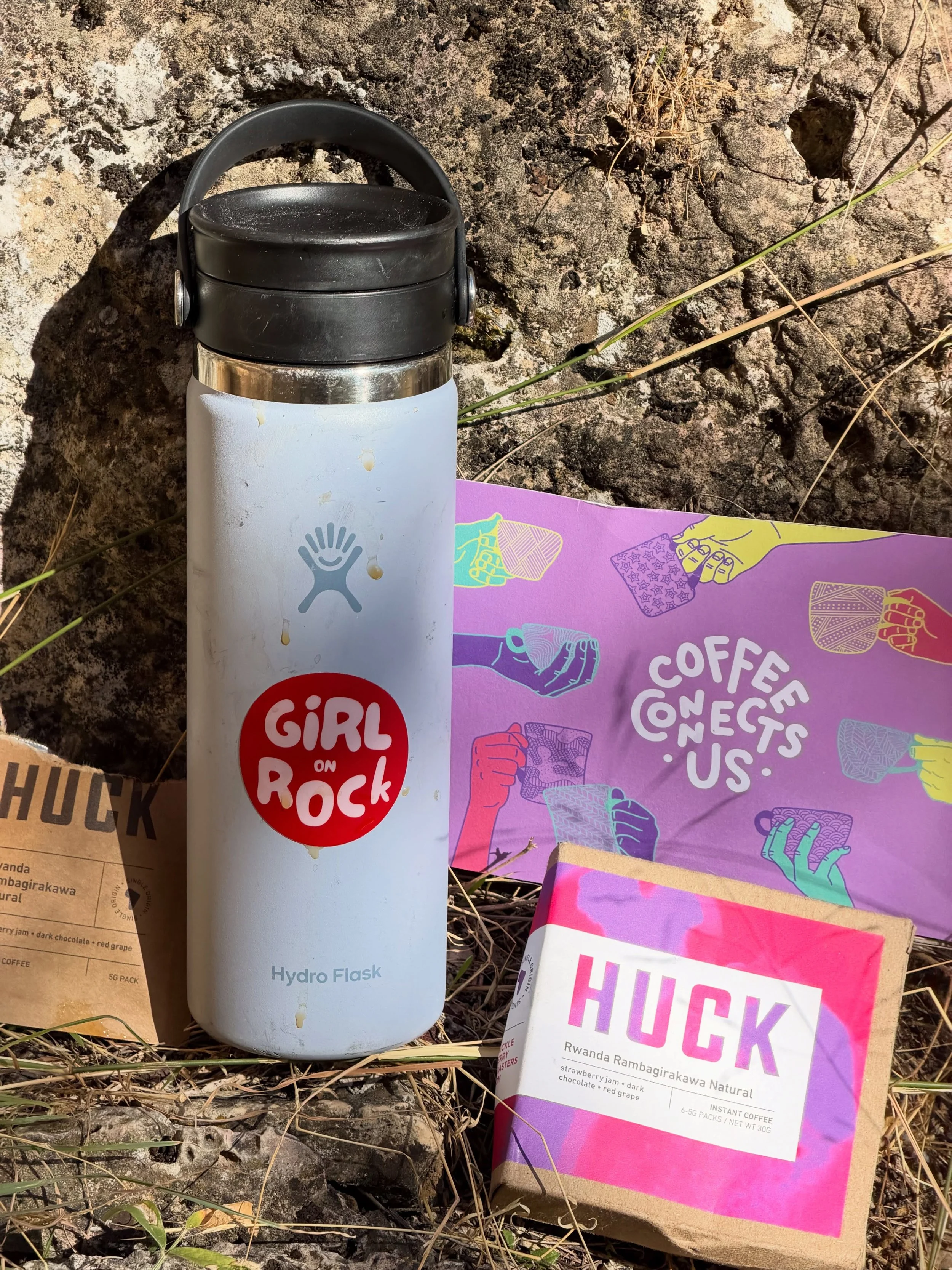Thanks for fueling our sends @huckleberryroasters 

Instant coffee and beans so good we had to bring them international 🫶

 #HuckleberryRoasters #GirlonRock #womenclimb #rockongirl #climb