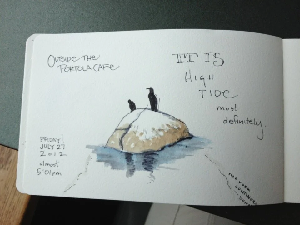 More sketching of the views around the aquarium. July 27th, 2012