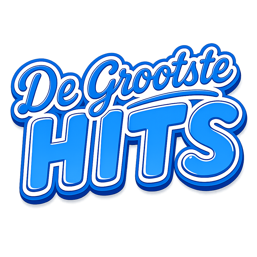 Kleurrijke neonletters met de tekst 'De Grootste HITS'