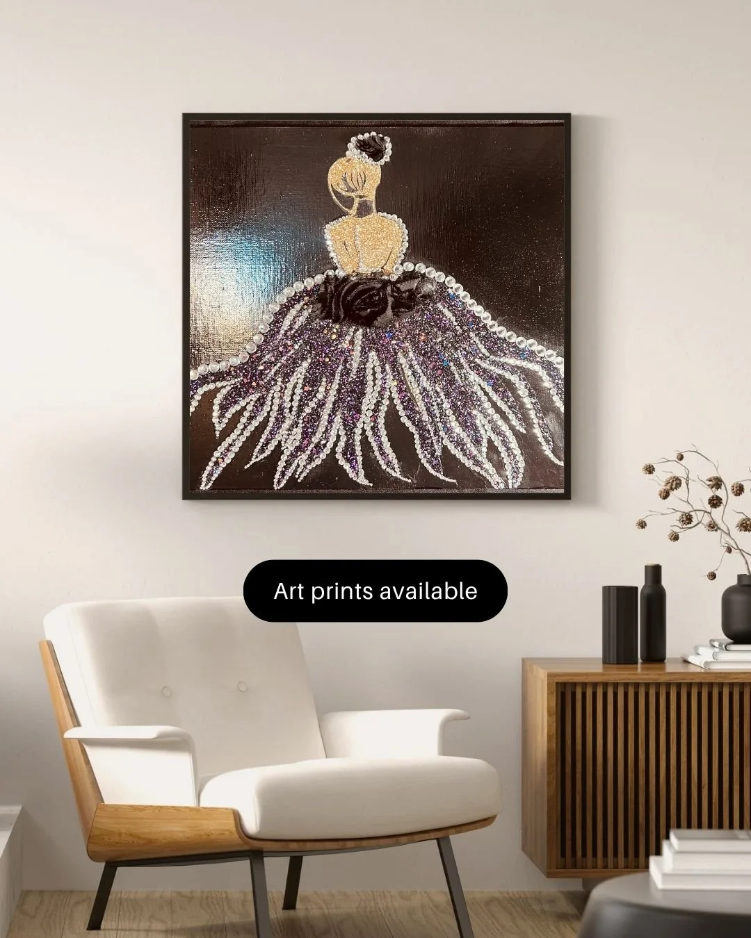 Aesthetic Mid Century Modern Living Room Photography Wall Art Frame Mockup Instagram Post Portrait.jpeg