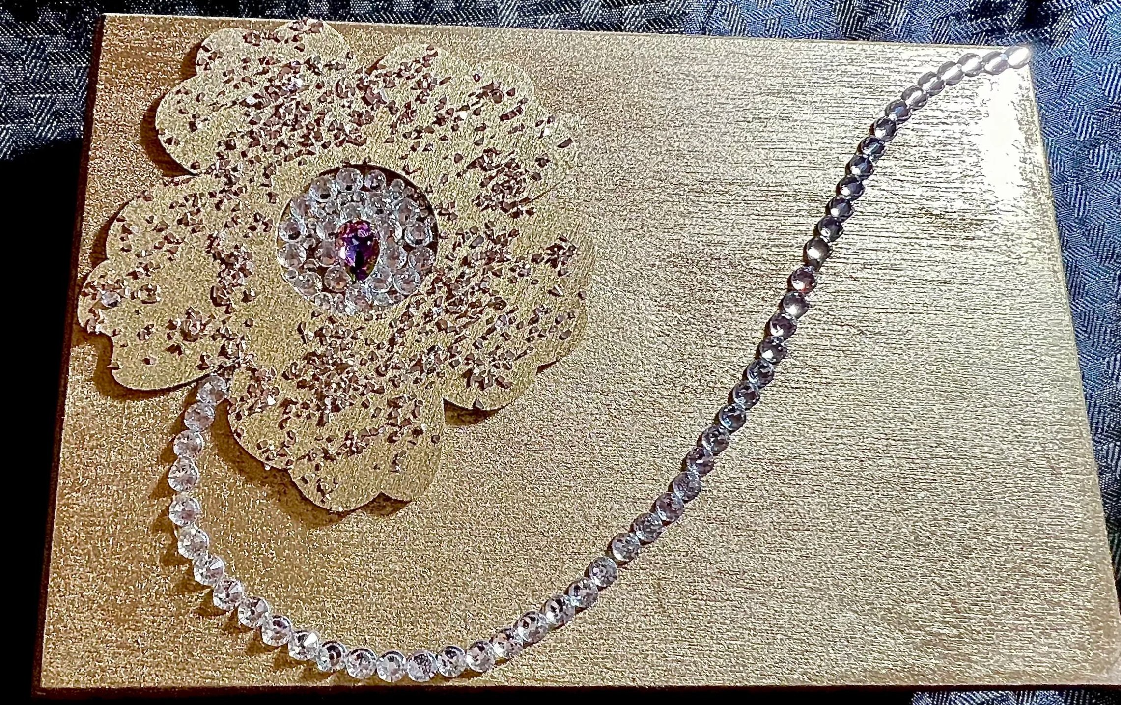 Elegant Floral Gold Box