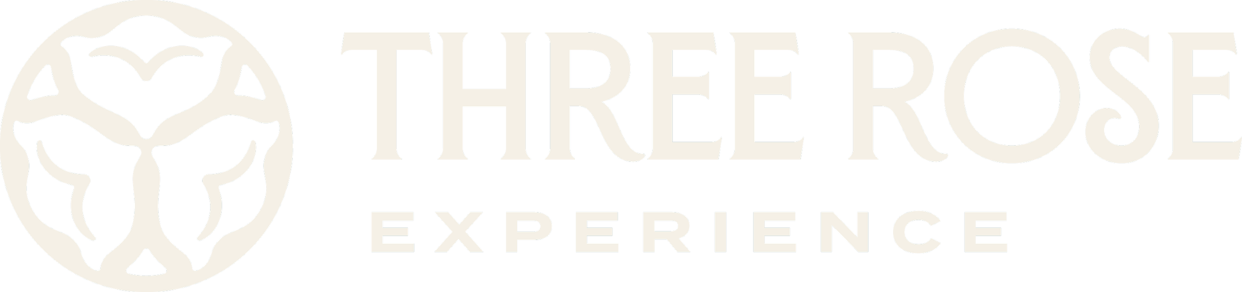 Three Rose Experience logo showing an emblem with three roses and the text written out