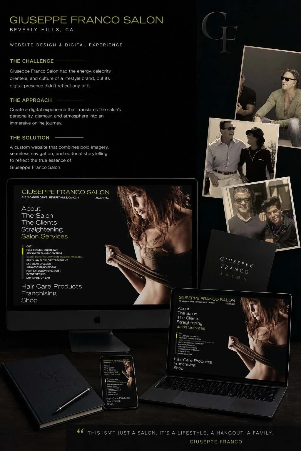  Giuseppe Franco Salon 
 
Luxury Salon Website • Beauty & Lifestyle
  