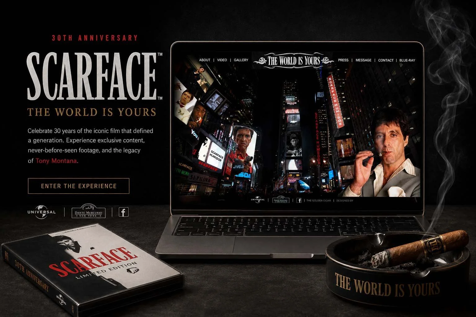  Scarface 30th Anniversary 
 Promotional Website • Entertainment • Product Launch 