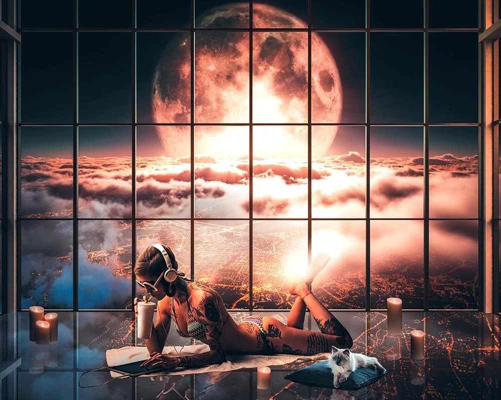 Happiness in solitude 
Unique Digital Artwork